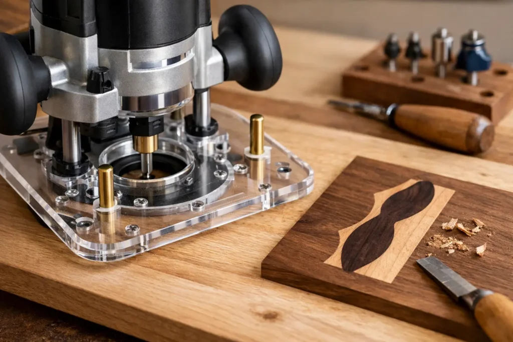 Router Baseplate for Inlay Routing That Fits