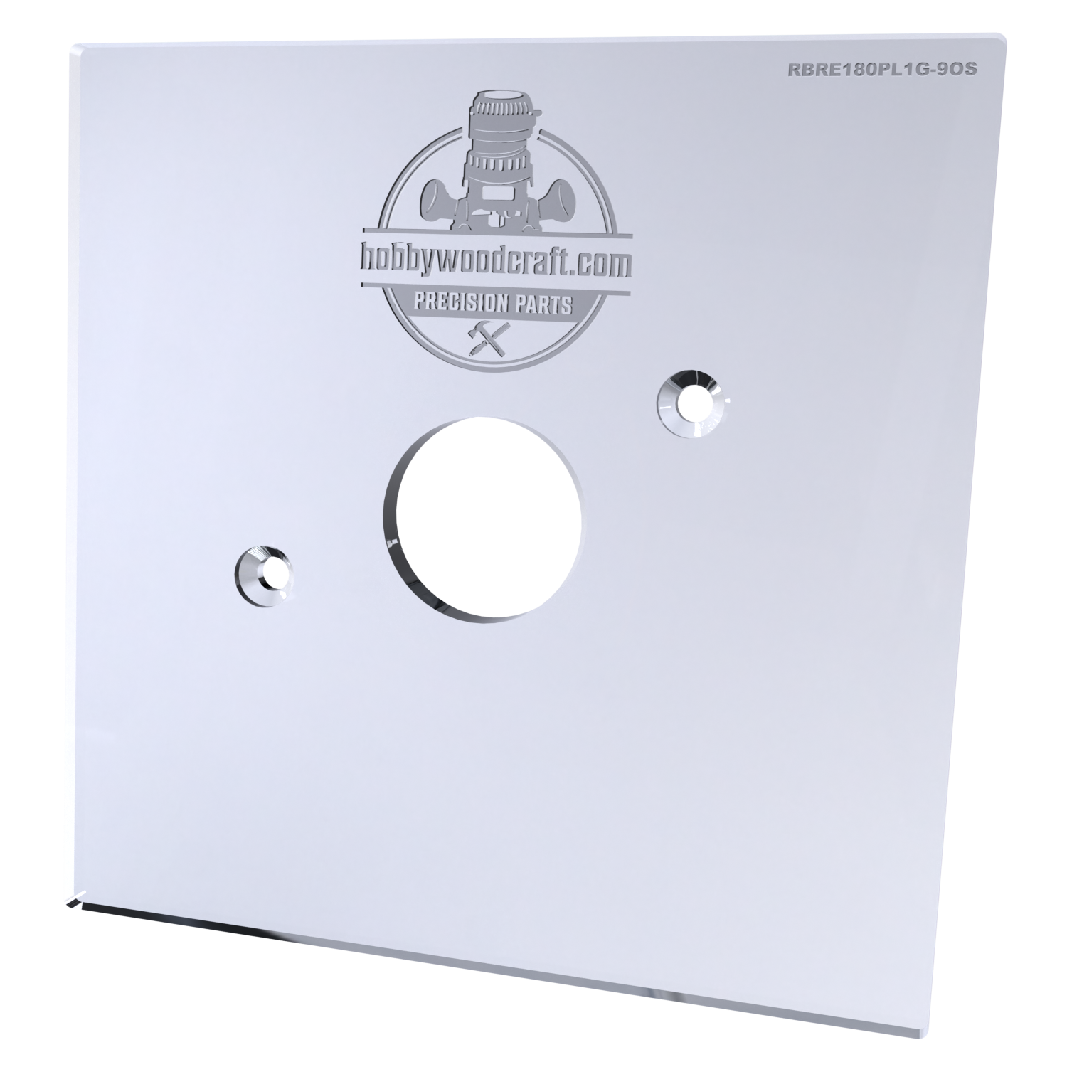 3/8″ Thick 9″ square baseplate upgrade with a 2" opening for Ryobi RE180PL1G plunge router. - Image 4