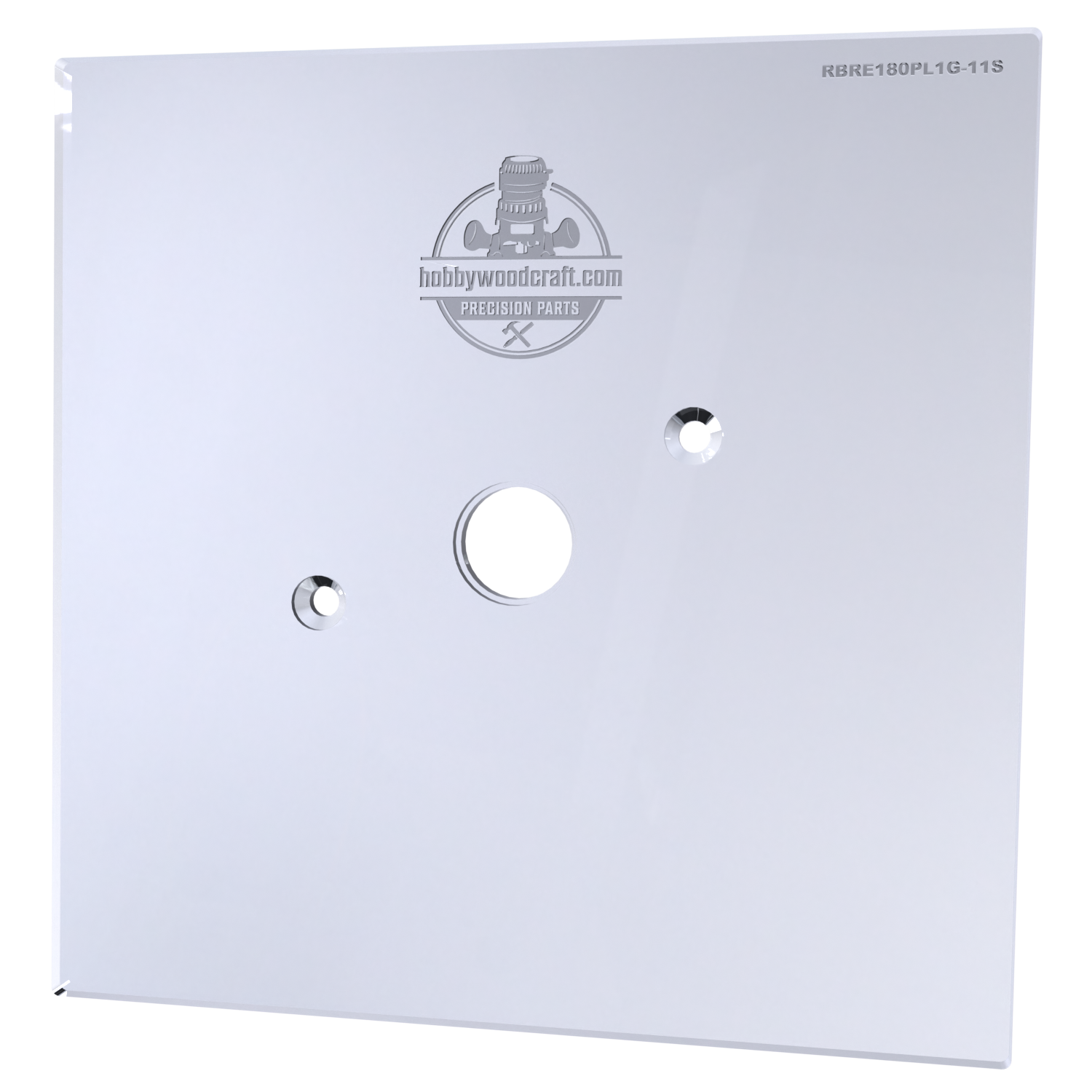 3/8″ Thick 11" square baseplate upgrade with PC style bushing compatibility for Ryobi RE180PL1G plunge router. - Image 4