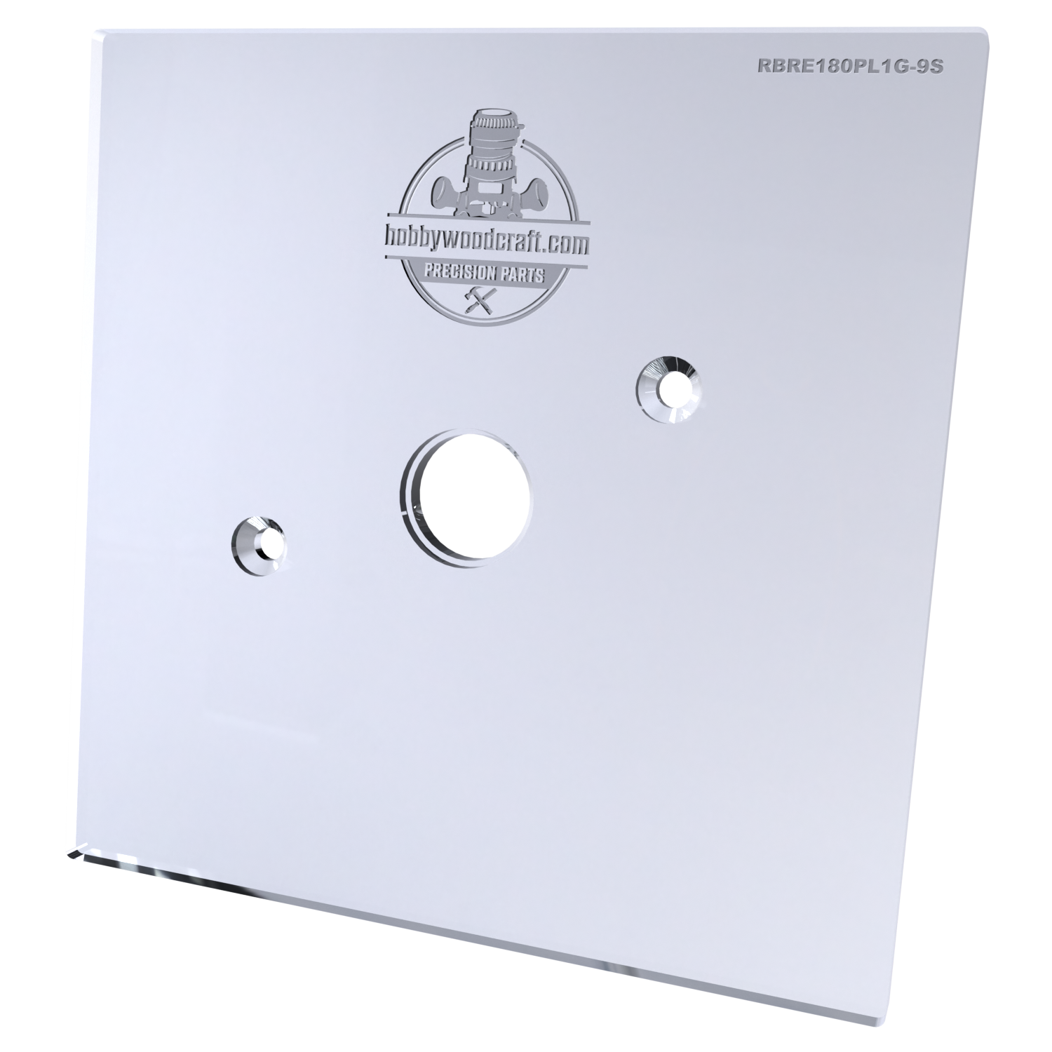 3/8″ Thick 9″ square baseplate upgrade with PC style bushing compatibility for Ryobi RE180PL1G plunge router. - Image 4