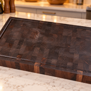 Hand crafted end grain North American black walnut cutting board. 17.75" x 11.5" x 1.7"